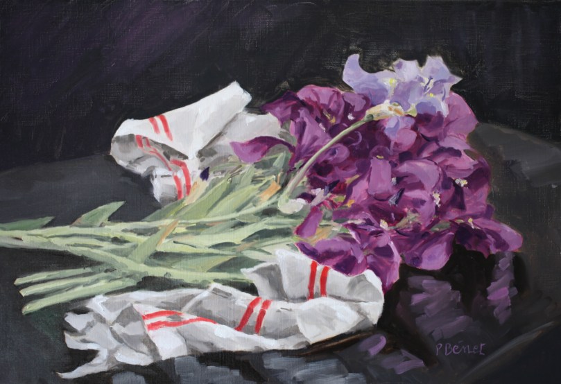 Les iris cueillis TsC 20M (73 x 50 cm) 2013