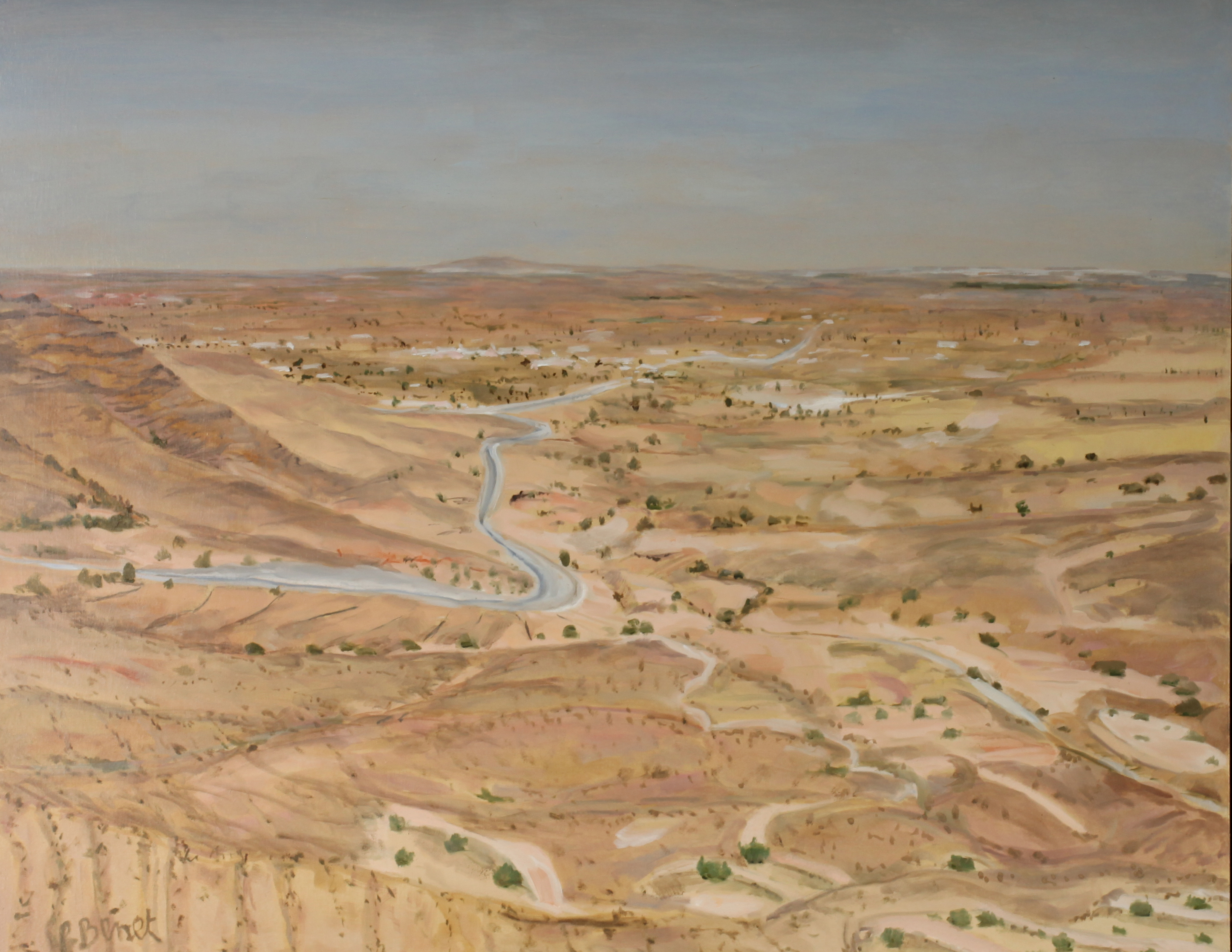 Paysage, région de Tataouine, Tunisie    TsP 30F (92 x 73 cm) 2013