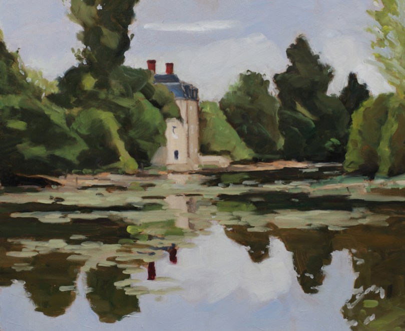 Château de Clavières Indre peinture à l'huile PBenet