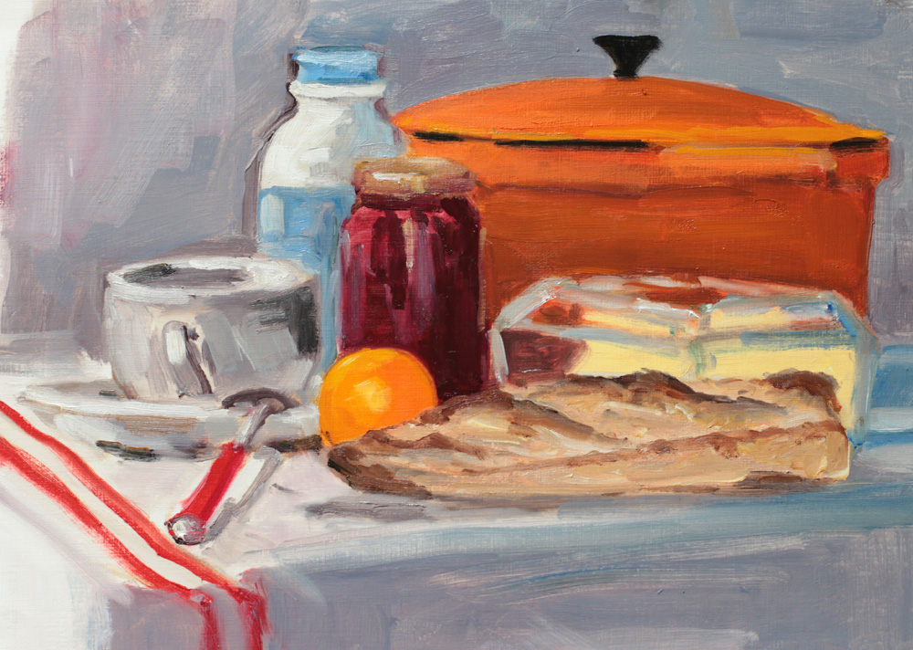 Petit-déjeuner oil painting PBenet