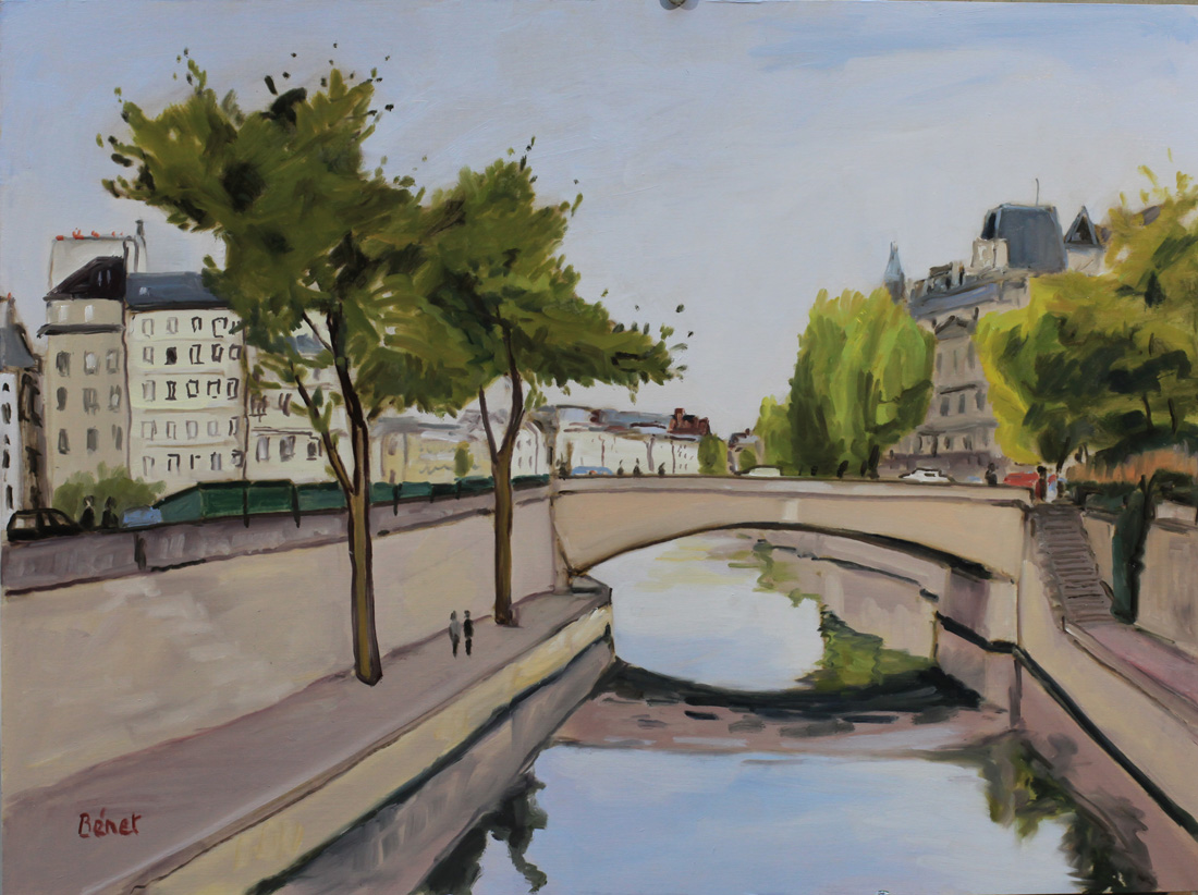 Petit-Pont Paris oil painting PBenet