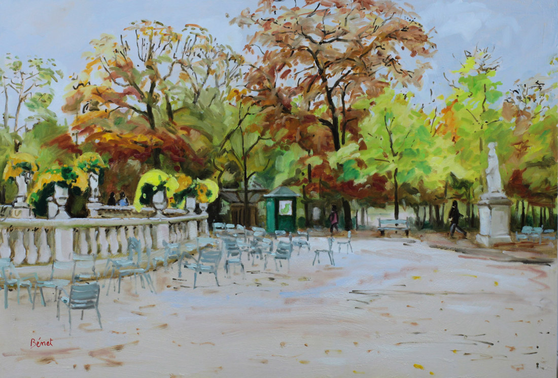 Jardin du Luxembourg en automne oil painting PBenet