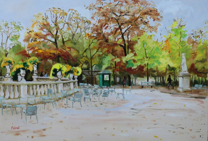 Jardin du Luxembourg en automne oil painting PBenet
